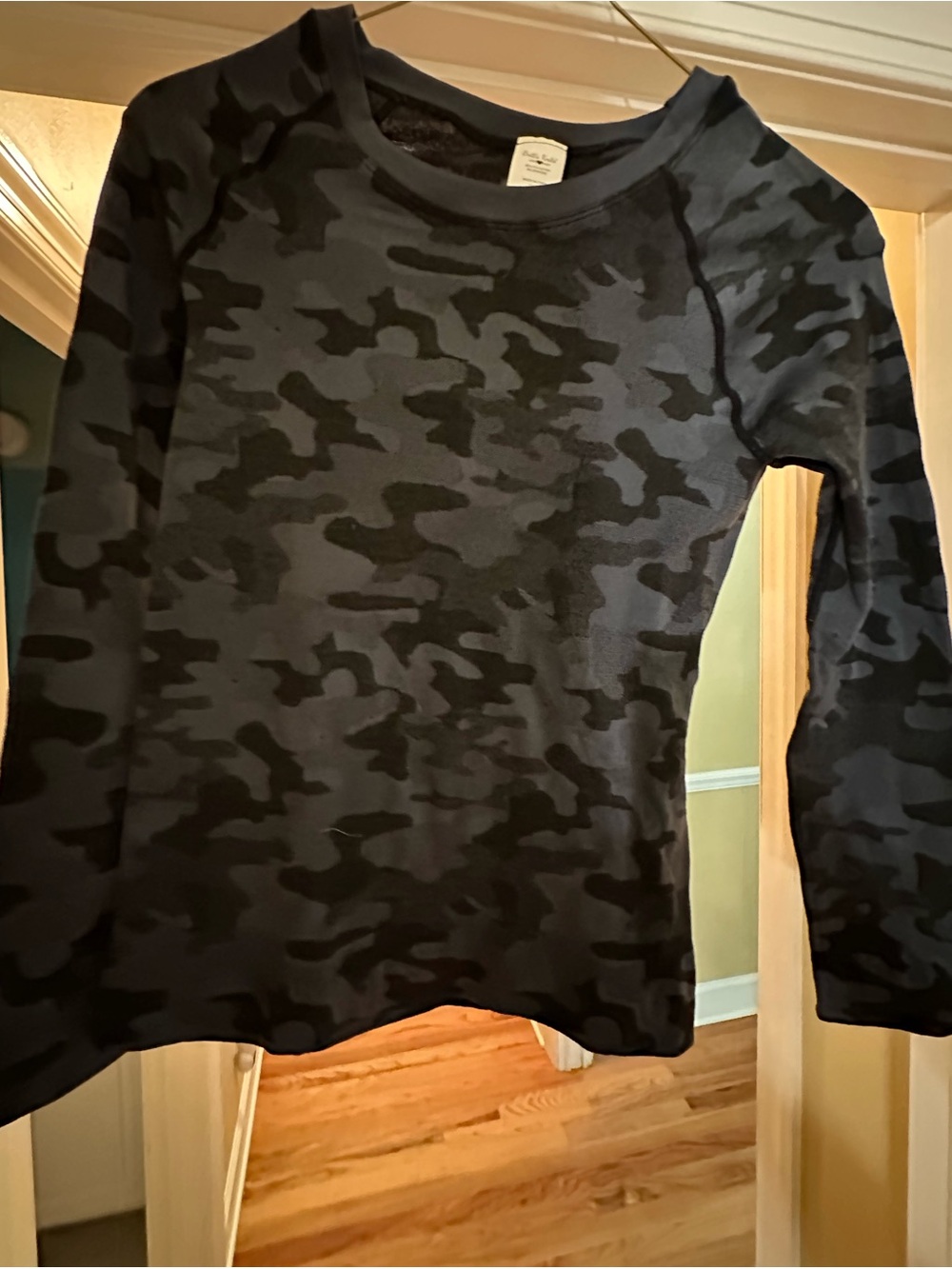 Britt's Knits Fleece-Lined Camouflage Long-Sleeve Top.
